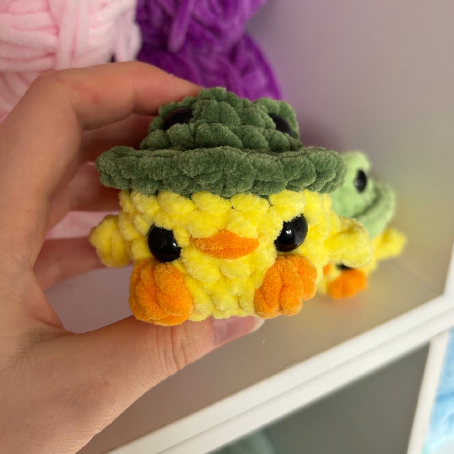 Forest Duckie in Frog Hat